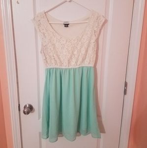 Rue21 Teal and White Dress